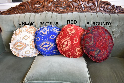 Round Kilim Design Pillow Cover Circle Ethnic Tribal Chair Sofa Throw Cushion Ebay