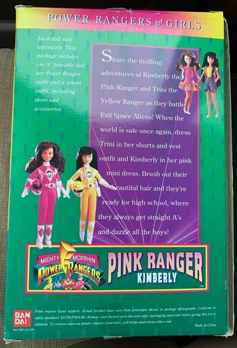 Modellino vintage originale Kimberly Pink Power Rangers per ragazze nuovo con scatola - Foto 2 di 3