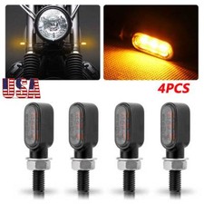 4x Led Motorcycle Turn Signals Indicator Blinker Light Universal Mini Lamp Smoke 4x Led Motorcycle Turn Signals Indicator Blinker Light Universal Mini Lamp Smoke