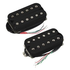 FLEOR Alnico 5 Chitarra Humbucker Pickup Collo/Ponte/N+B Set Doppia Bobina Nero