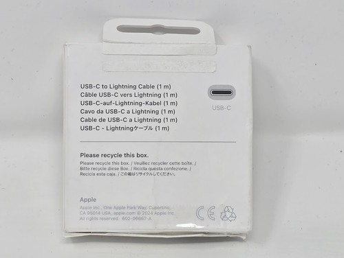 Cavo di ricarica originale Apple MUQ93AM/A da USB-C a Lightning 1 m/3 piedi - Bianco - Foto 2 di 4