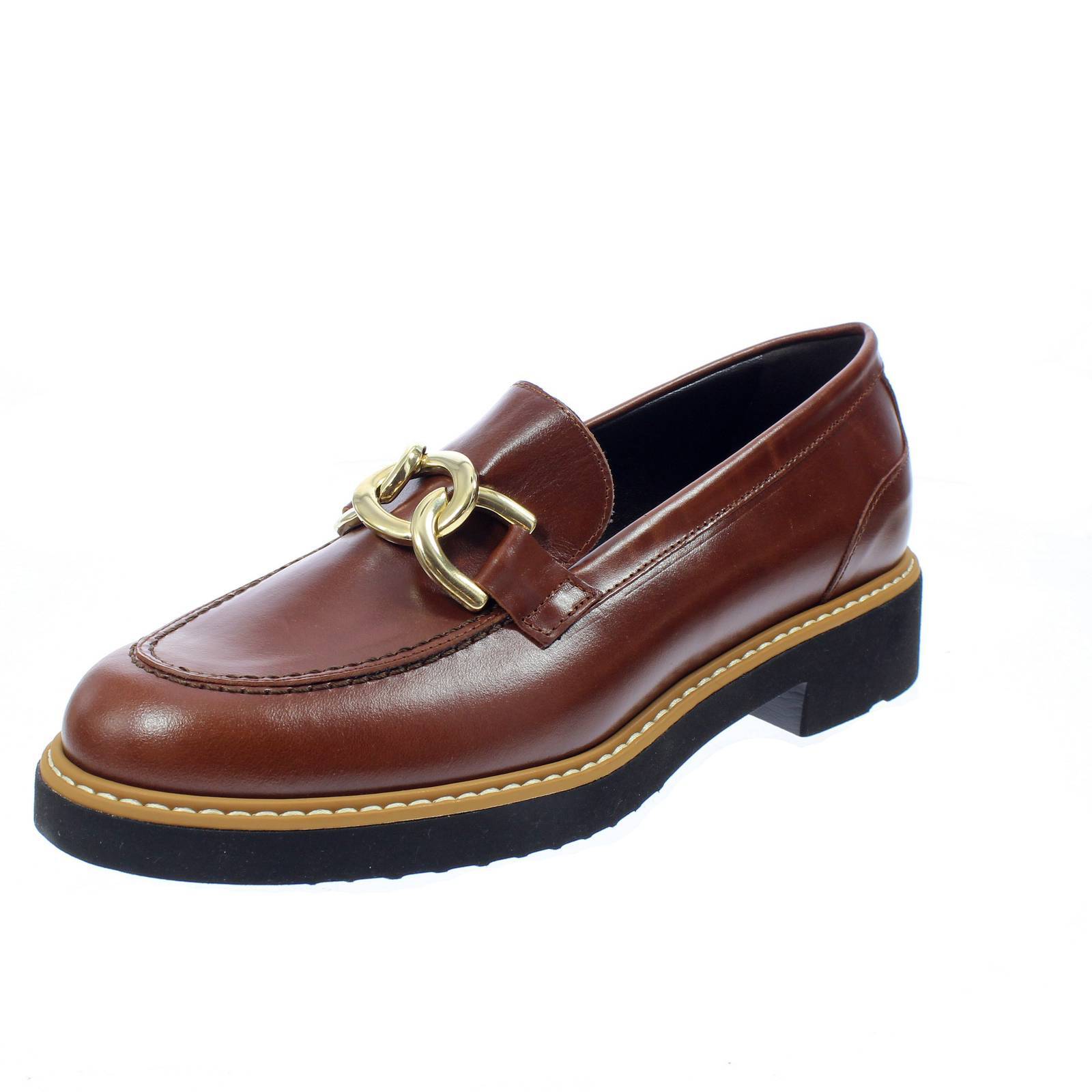 Чинция Валле Мокассини в Пелле Марроне - Талья 37 [23,9 см] Скарпе Донна