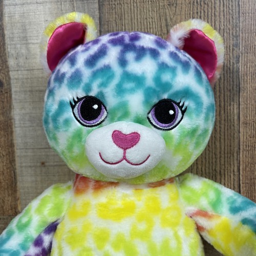 BABW Build A Bear Lisa Frank Leopard Rainbow Plush Stuffed Cat Cheetah 17” 2015 - Picture 4 of 10