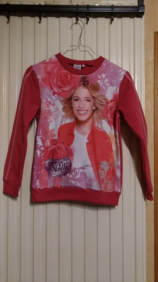 Sweat Violetta  Disney 10 ans rose - Photo 1/2