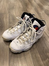 Zapatos Jordan 6 Anillos Confetti GS Talla 7Y Blanco Negro 323419-100