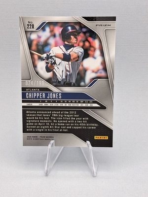 2025 Panini Prizm Blue Prizm #220 Chipper Jones /199 | eBay