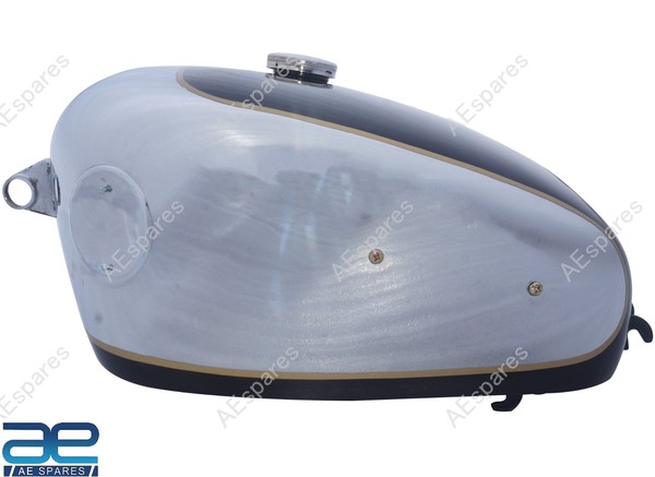 AEspares Velocette Venom Kraftstofftank Front Chrom Schwarz Mit Deckel-image