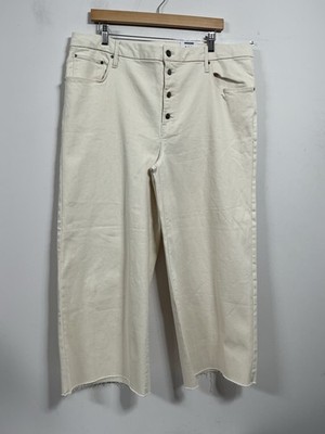 Womans New With Tags Time & Tru Cream Color Jeans Size 20  Wide Leg 0150/U-4