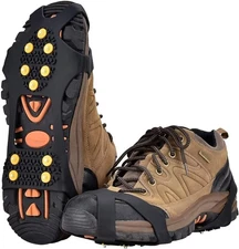Ice Snow Grips Over Shoes Boots – Anti-Slip Traction Cleat Spikes for Winter Wal