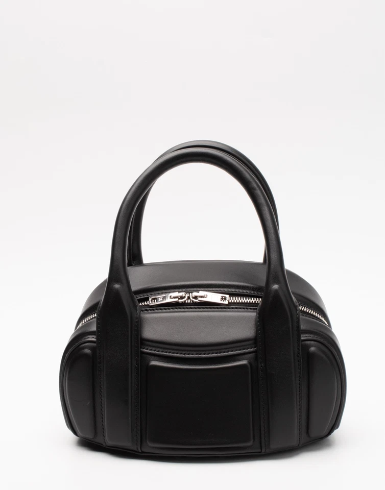 RRP€870 ALEXANDER WANG Leather Tote Handbag Black Panelled Double Handles - image 2 of 4
