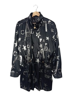DIVA Übergangsjacke Damen Jacke Gr. DE 42 silberfarben-schwarz Casual-Look