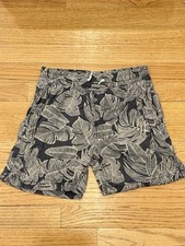 Abercrombie Kids Blue And White Floral Palm Shorts Youth Size 9/10