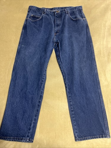 Wrangler Rugged Wear Missing Tag Damaged Mens 36x30 Blue Jeans - Picture 2 of 7