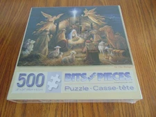 Bits And Pieces IN THE MANGER 500 Piece Puzzle Holidays Factory Sealed NIB