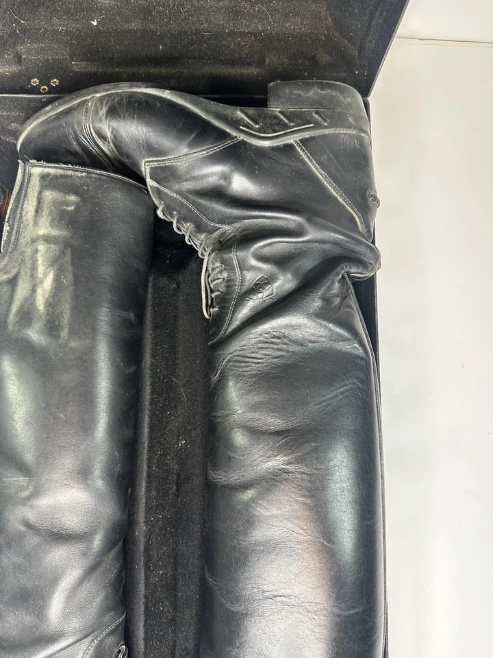 RARE Ariat Heritage Tall Riding Boots Women’s 11 Black Leather Made in Italy - Image 4 of 4