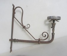 Large Victorian Wrought Iron Gas Wall Light Sconce Lamp Antique Old Vintage