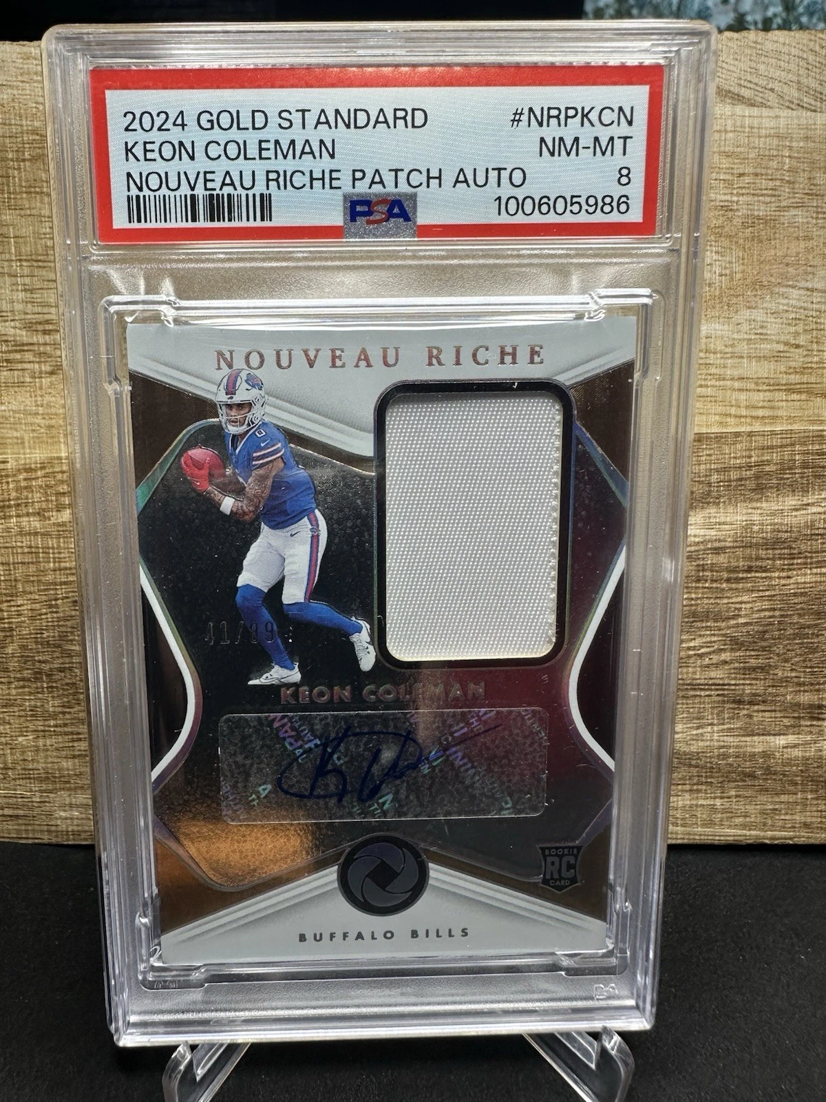 Keon Coleman Panini Gold Standard Nouveau Riche Patch Autographs #NRPKCN Base