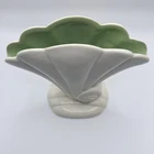 Redwing Red Wing Art Pottery 892 Art Deco MCM Nautilus Shell Vase Cream/Green