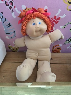 Vintage Cabbage Patch Kid 1980s Hm5 redhead Girl Doll with rare back stamp 