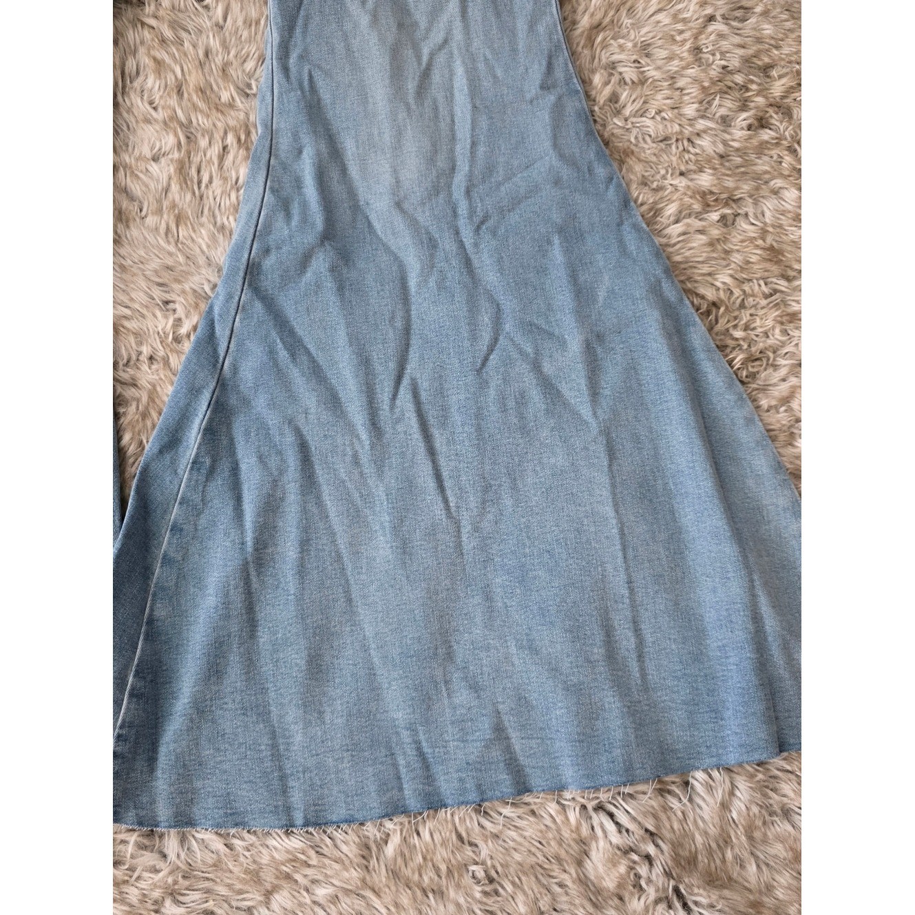 Free People We The Free CRVY Super High-Rise Lace-Up Flare Jeans Women's 35 S image 4