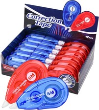 White Correction Tape, Easy To Use Applicator for Instant Corrections Wrong