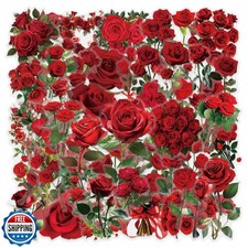 60Pcs Natural Flower Stickers for Scrapbooking, Transparent PET S