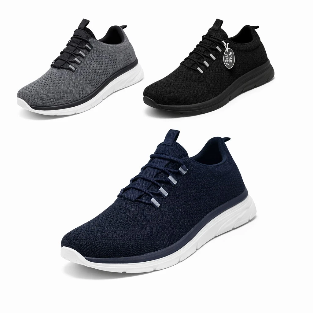 Mens Slip On Elastic Lace Trainers Lightweight Memory Foam Comfort Shoes Size
Opens in a new window
