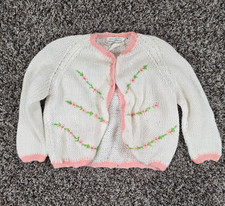 Vtg 1960s Italy Toddler Girls Sz 3T Button Up...