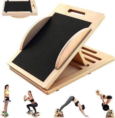 3-in-1 Schrägbrett Balance Board Neigungsbrett Holz Mit Griff für Heimtraining