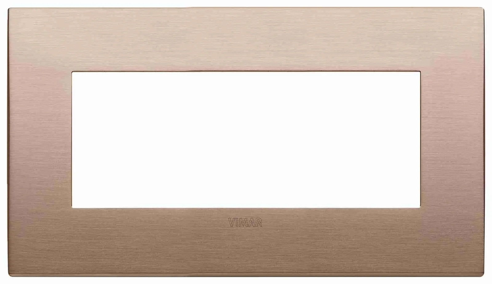 Placca Vimar 19649.11 Arké Classic 5 Moduli Rame Spazzolato BS