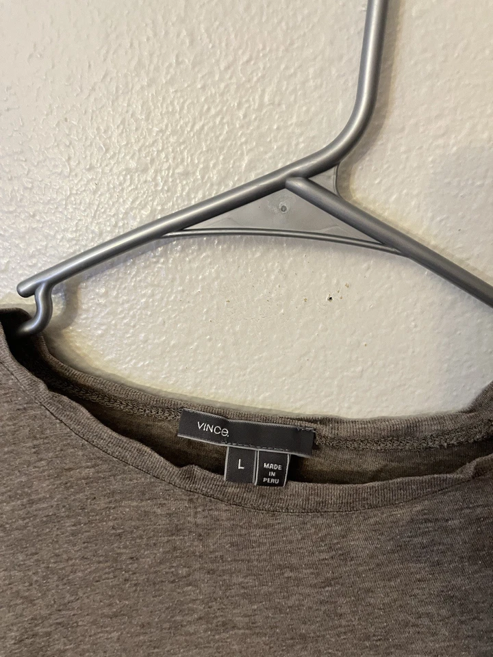 Топ с коротким рукавом VINCE размер L коричневый минималистские основы женский - Изображение 2 из 4