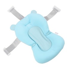 Baby Bath Seat Cushion Floating Safe Foldable Infant Bath Supporter Blue