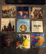12x12" Black Vinyl LP Record Lot - Classical Jazz Rock Musicals Soundtracks