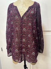 Top tunica donna Roller Rabbit bordeaux taglia M