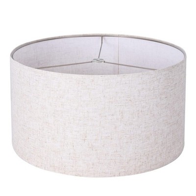 Wellmet Linen Lampshade 18'' Top x 18'' Bottom x 12'' High, Beige, Assembly Req.