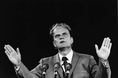 Reverend Billy Graham Preaches 1970 OLD PHOTO