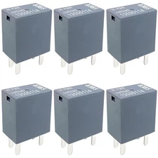 6-Pack 13500114 8385 Relays 12VDC 40A 4-Pin SPST Automotive Relay - Compatible