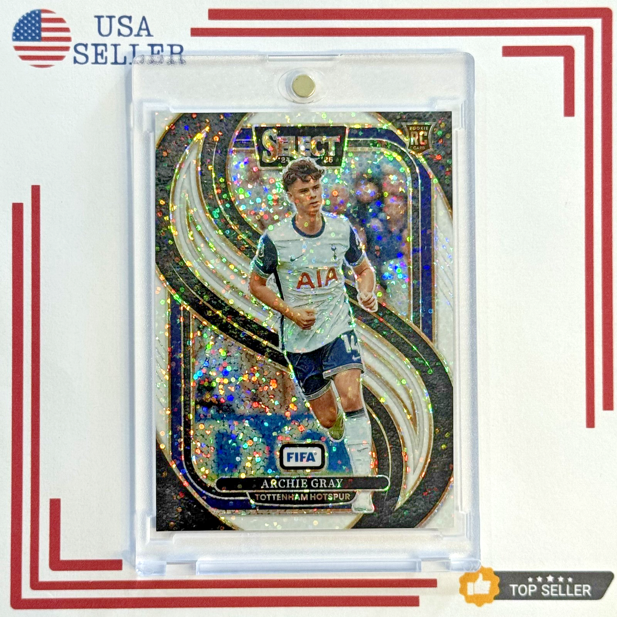 2024-25 Panini Select Fifa #128 ARCHIE GRAY White Sparkle Prizm