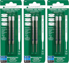 Monteverde Capless Ceramic Gel Refill to Fit Parker Ballpoint Pens, Broad Blue/B