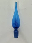 New ListingVintage MCM Blenko Glass Stopper Turquoise Fits Multiple Decanter (Stopper Only)