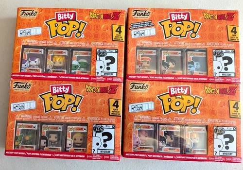Lot of 4 Funko Bitty POP! Dragon Ball Z - 4-Pack Vinyl Figures 16 Total
