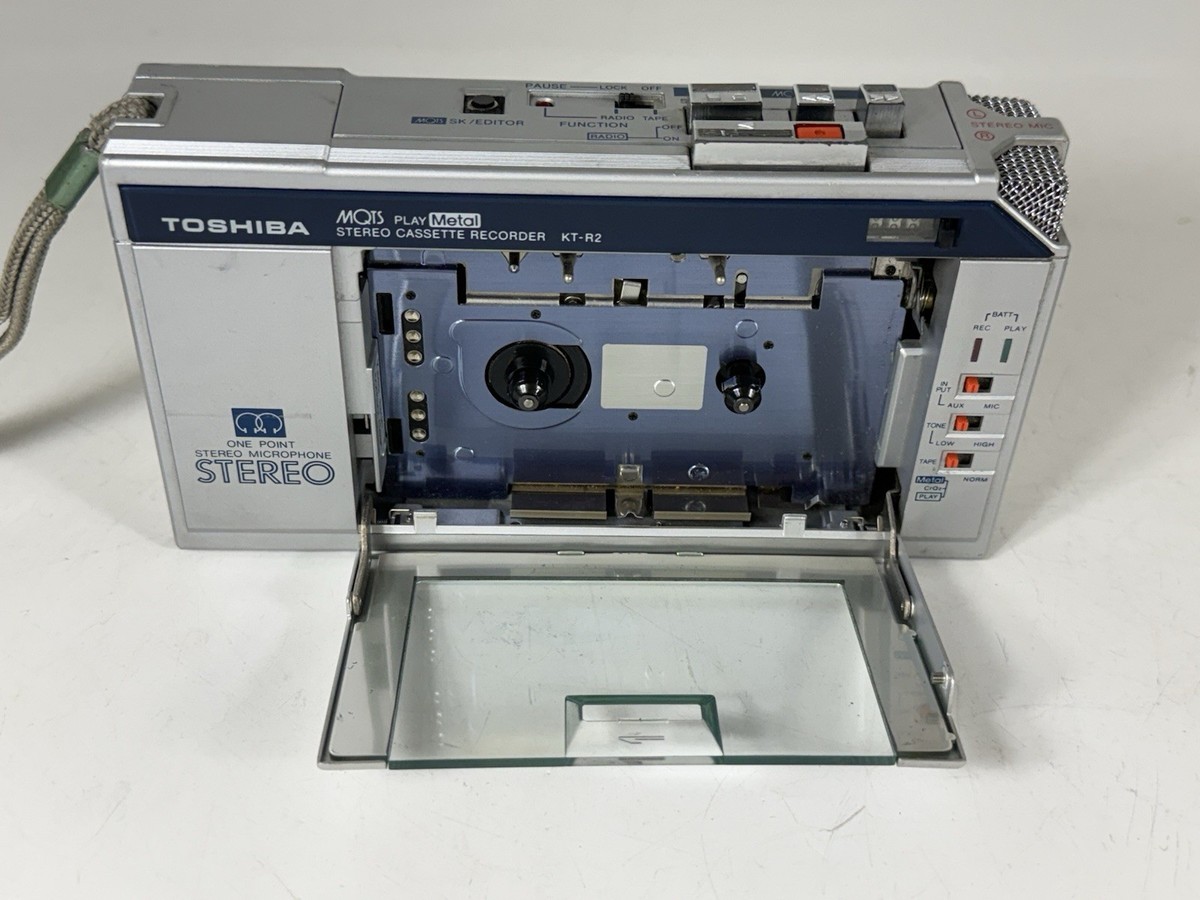 TOSHIBA 東芝 KT-R2　カセットレコーダー Vintage Toshiba Kt-r2 Stereo Cassette Player Recorder FM Tuner for