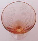PAIR Pink Depression Lancaster "Patrick" or Patrician 10 oz Luncheon Goblets HTF — photo 10
