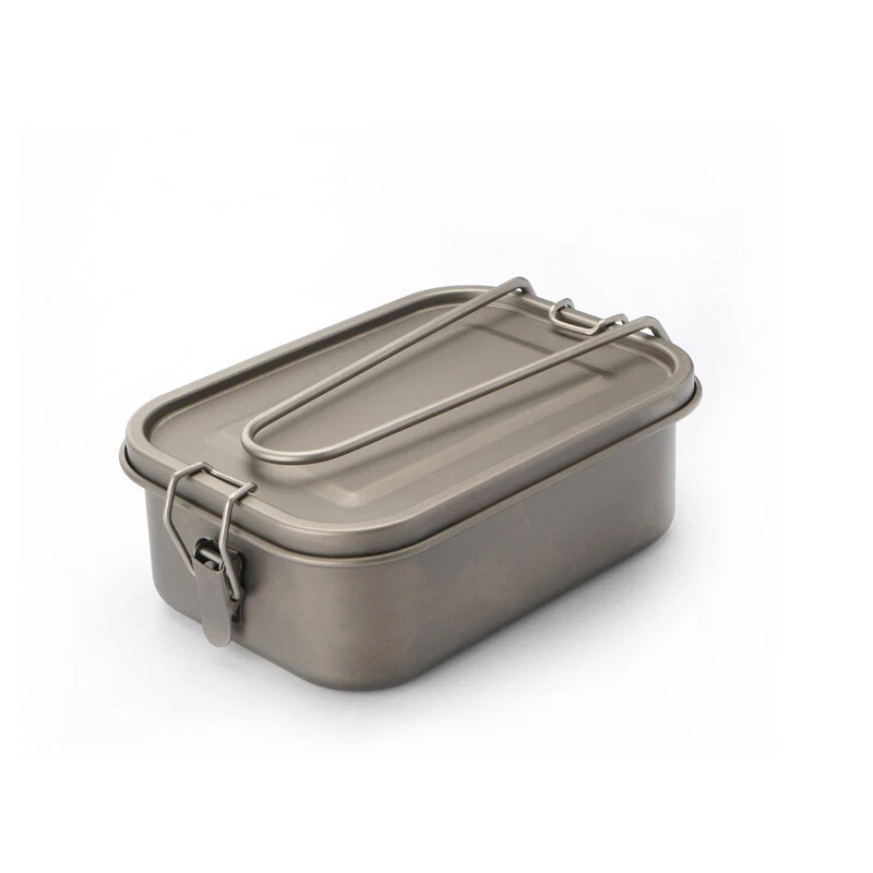 800ml Outdoor Survival Lightweight Pure Titanium Mess Tin Fast Cooking Mess Kit - Image 4 of 4