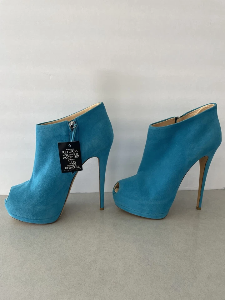 Botines Giuseppe Zanotti Turquesa Talla EU 40 US 9 Excelente Estado Foto 4 de 4