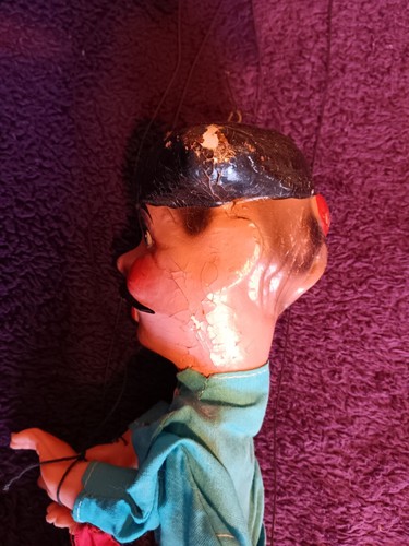Vintage Mexican Bullfighter Marionette Puppet 17" Made in Mexico Folk Art - Picture 6 of 7