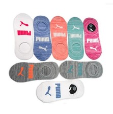 PUMA Women's No Show Sneaker Socks, 5-9.5 Shoe Size, 8 Pairs Multicolor