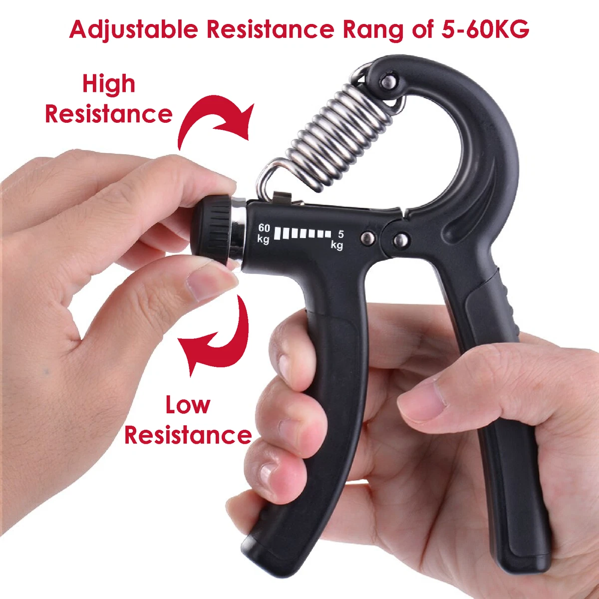 CRAZYROPE Hand Grip Musculation Avant Bras, ensemble de 8 (5-60kg)  Musculation Main, Entraîneur de Comptage Intelligent pour [92] - Cdiscount  Sport