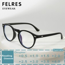 Men Women Round Anti Blue Light Reading Glasses Fashion Presbyopic Glasses Hot