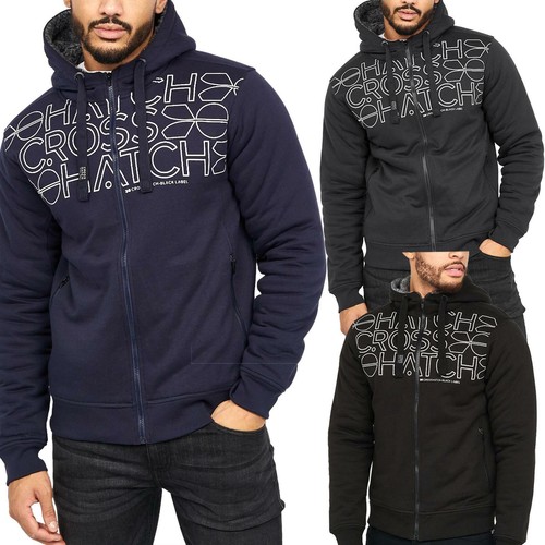 Crosshatch Mens Fur Lined Winter Hoodie 